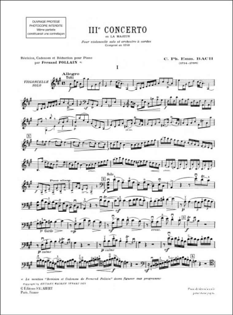 Troisième Concerto en la Majeur